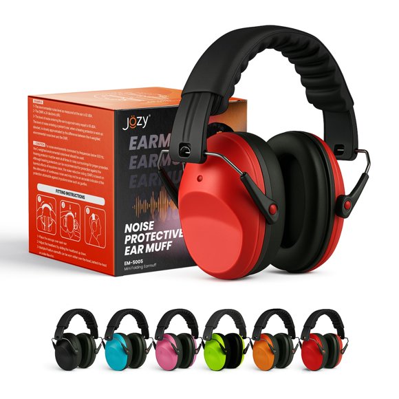 Auriculares con cancelación de ruido Jozy para niños 26 dB SNR, rojos