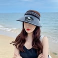 thumbnail image 4 of Xysaqa Sun Visor Hat for Women Men Summer Fan Cool Wide Brimmed Sun Protection Beach Hats Garden Hat Outdoor Sports Sun Hat with USB Charging, 4 of 6