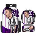 thumbnail image 1 of Football Star Cristiano Ronaldo Backpack Printed Three-Piece Set Children'S Schoolbag Elementary And Middle School Students Backpack Pencil Case, 1 of 2
