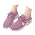 thumbnail image 5 of Fdrone Women Floral Print Bowling Shoes Orthopedic Plantar Fasciitis Non Slip Workout Work Air-Cushion Arch Support Tennis Plantar Fasciitis Gym Running Casual Walking Shoes, 5 of 7
