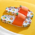 thumbnail image 4 of LNMQLPDBS Toddler Slippers Beach Shoes Funny Fruit Printed Decoration Children Soft Sole Comfort Bathroom Slipper Sandals Indoor Home Cute Non Slip Flip Flops Kids Sandals Boys Orange 4-4.5 Years, 4 of 4