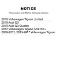 thumbnail image 2 of Transit Auto Front Rear Coated Disc Brake Rotors and Semi-Metallic Pads Kit for Car Volkswagen Tiguan Audi Q3 Quattro Limited KGS-100907, 2 of 11
