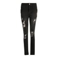thumbnail image 3 of Fortune Men Stretch Skinny Ripped Jeans Ripped Trousers Distressed Denim Pants, 3 of 7
