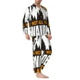 thumbnail image 2 of Naloa Not All Who Wander Are Lost4 Men’s Pajamas Set - Long Sleeve Button Down Sleep Shirt and Pajama Bottoms Sleepwear Set-XX-Large, 2 of 7