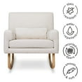 thumbnail image 2 of Nursery Works Sleepytime Modern Fabric Rocker in Performance Cream with Oak Legs, 2 of 8