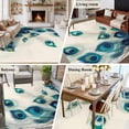 thumbnail image 5 of Non-Slip Rug Pad Rugs Abstract Peacock Feather Rectangle Area Rugs 5x7Ft Soft Carpet Pads for Living Room Kids Room, Realistic Animal Texture, 5 of 9