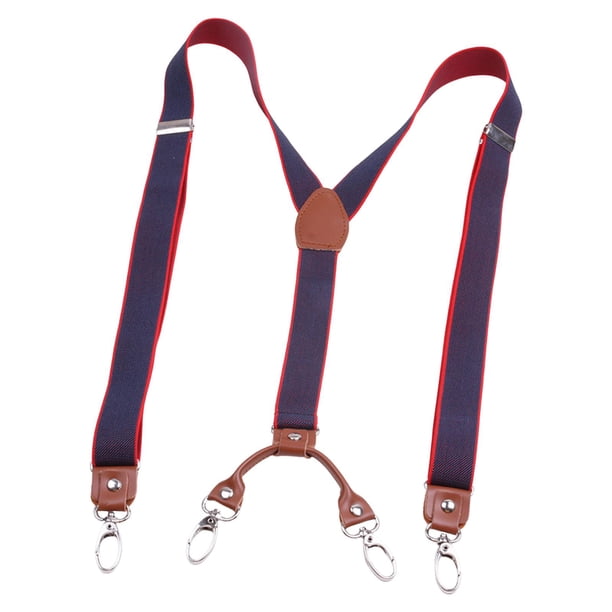 Tirantes para hombre Zulema elásticos 1 pulgada Ancho resistentes en forma de Y Unisex azul