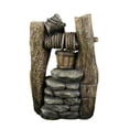 thumbnail image 4 of 20" Brown Outdoor Garden Fountain with Pouring Pail, 4 of 5
