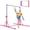 Pink, variant on Gymax Foldable Gymnastics Bar for Kids w/ Wheels 13-Level Adjustable Heights Green