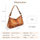 thumbnail image 3 of Bolso de hombro S-ZONE Hobo de piel auténtica para mujer, color marrón, 3 of 7