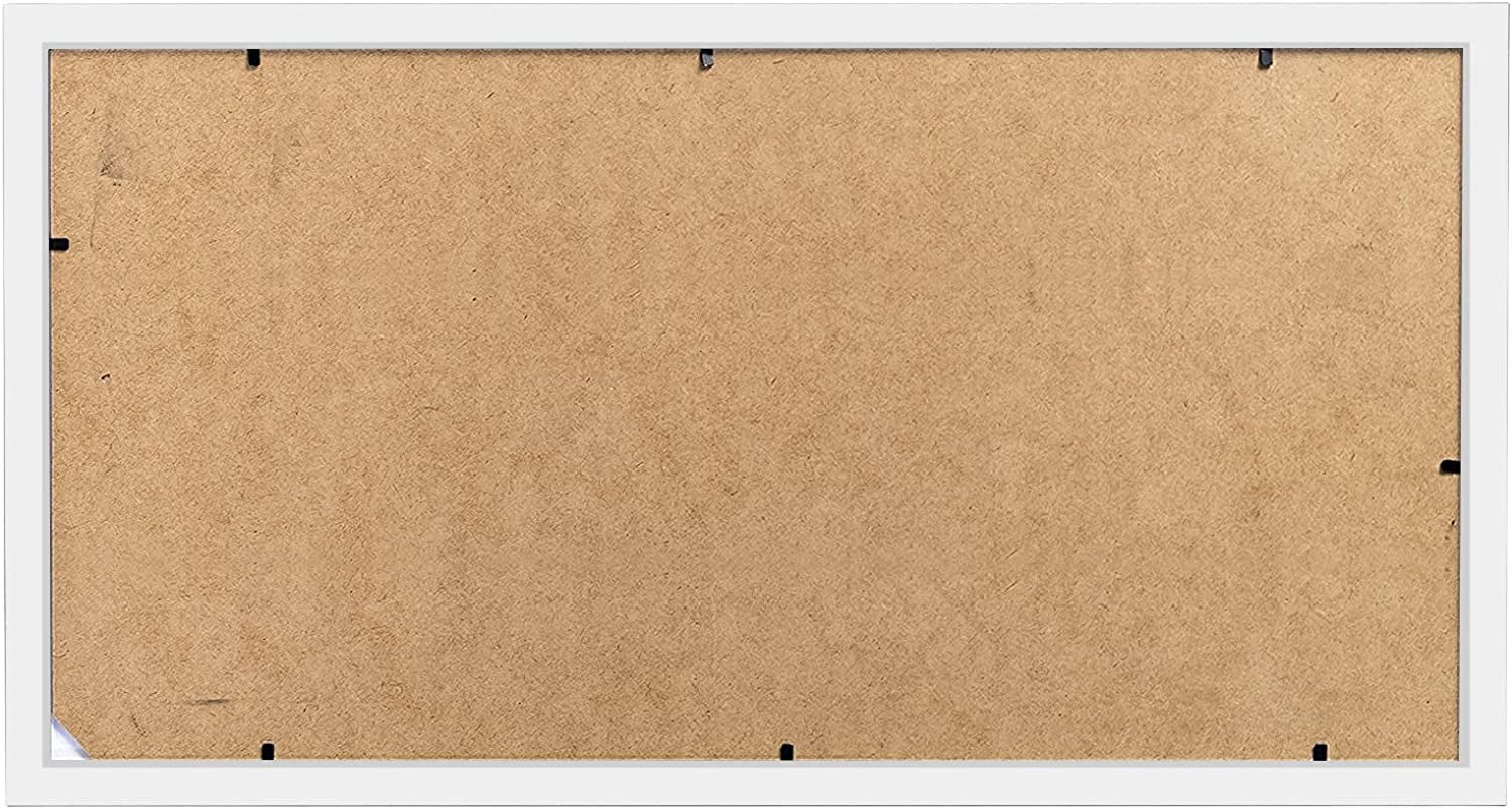 Americanflat 8x20 Collage Picture Frame in White| Displays Four 4x6 inch Photos. Shatter-Resistant Glass. Hanging Hardware Included!