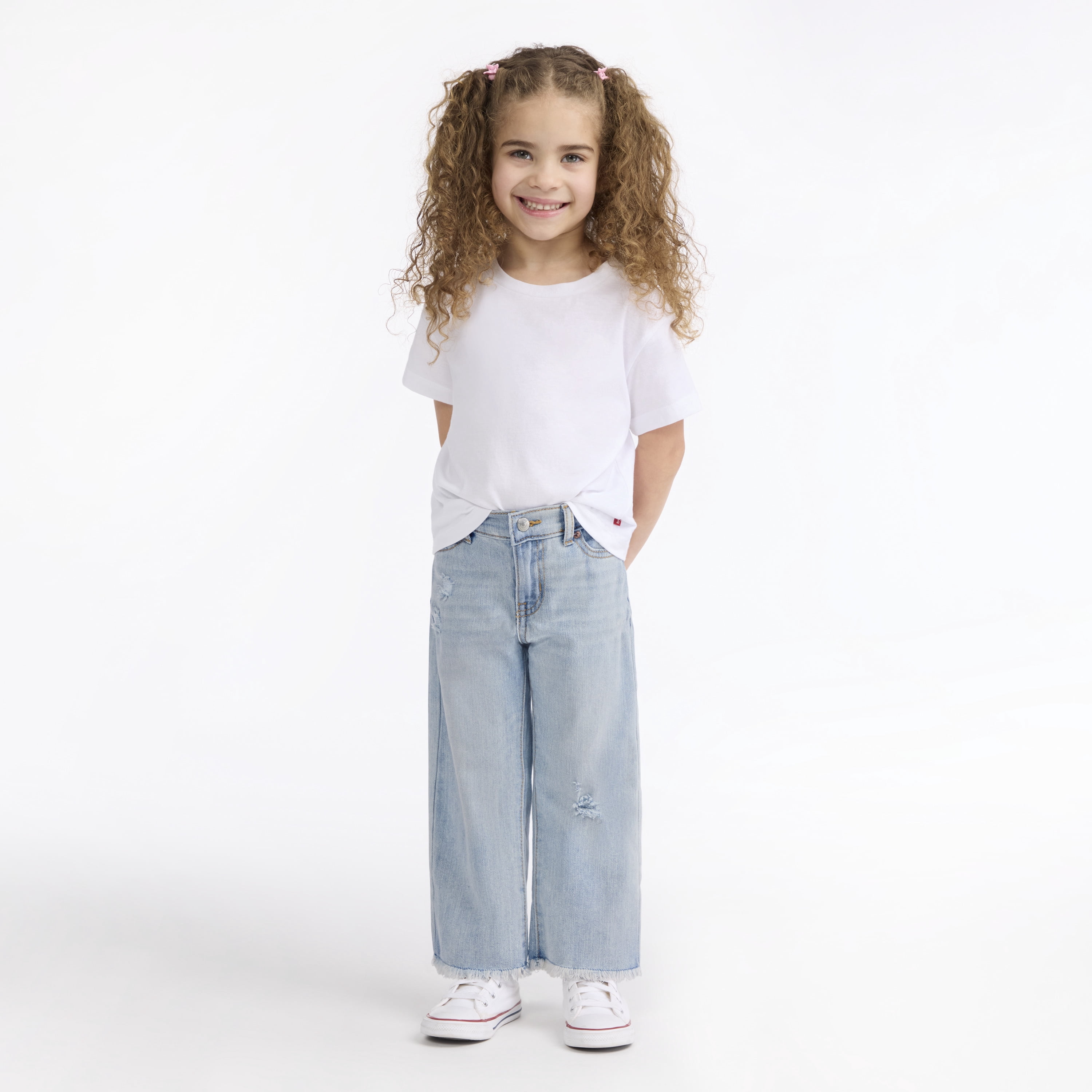 Levi Strauss Signature Girls Wide Leg Jeans, Sizes 5-18