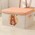 thumbnail image 1 of Bacs de Rangement en Tissu avec Couvercles et Couvercle Rabattable Boîte de Rangement pour Jouets Vêtements et Livres, 1 of 2