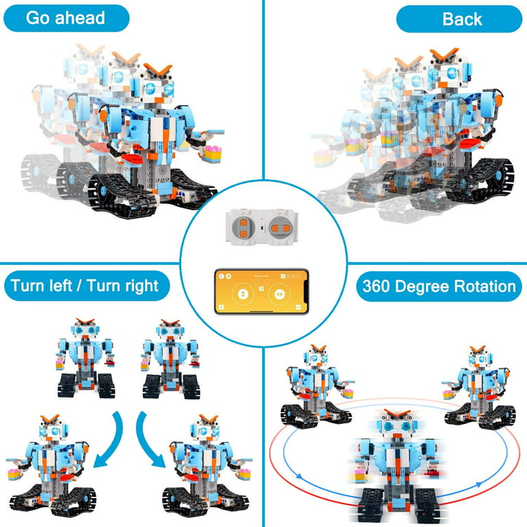 Stem Building Block Robot, Remote Application Control Robot, Creative Toys, Educational Building Kit, Intelligent Charging Building Robot, Children's