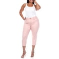 thumbnail image 2 of White Mark Women's Plus Size Capri Jeans, 2 of 6