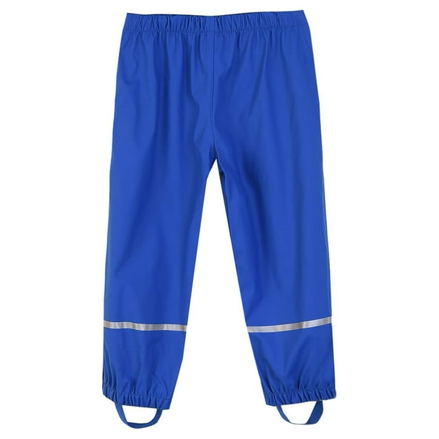 MIASHUI Pantalon de Pluie Anti-Saleté pour Garçons et Filles, Léger, Bleu, 5-6 Ans