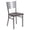Walnut Wood Seat/Silver Frame, variant on Flash Furniture HERCULES Series Silver Slat Back Metal Restaurant Chair - Cherry Wood Seat