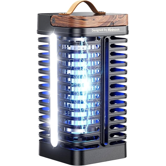 Outdoor mosquito killer with dual LED lights, 15W mosquito killer, 4200V electric fly trap