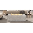thumbnail image 3 of Mintazer 41.9" Rectangular MGO Outdoor Fire Pit with Side Cutout Handles & Steel Burner, 40,000 BTU Propane Fire Pit Table with Adjustable Flame Control and Lava Rocks & Rain Cover, Gray & Beige, 3 of 16
