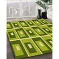 thumbnail image 2 of Ahgly Company Indoor Round Patterned Chameleon Green Area Rugs, 4' Round, 2 of 6