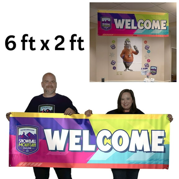 Vbs 2026 Snowball Mountain Challenge Welcome Banner: Find Your Strength in God, (Hardcover)