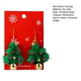 thumbnail image 6 of ievspot 1 Pair Women Christmas Earrings Christmas Tree Elk Santa Bell Shape Decor Hoop Earrings New Year Party Hanging Earrings Lady Jewelry, 6 of 6