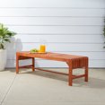 thumbnail image 3 of Backless 5-foot Eucalyptus Wood Bench, 3 of 5