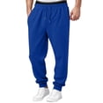 thumbnail image 2 of Jogger Sweatpants For Men Adjustable Elastic Waistband Ribbed Ankle Cuff Pants Soft Knit Casual Sweat Trousers, 2 of 7