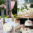 thumbnail image 4 of Artificial Flower Roses, 25PCS Real Touch Fake Flowers with Stems, PE Roses for DIY Wedding Bouquet Floral Arrangements Party Home Decorations  white, 4 of 9