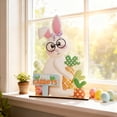 thumbnail image 5 of Meggemo 3D Multi Layer Bunny and Egg Wooden Ornament Carved Easter Decoration for Tabletop Display Spring Home Decor, 5 of 6