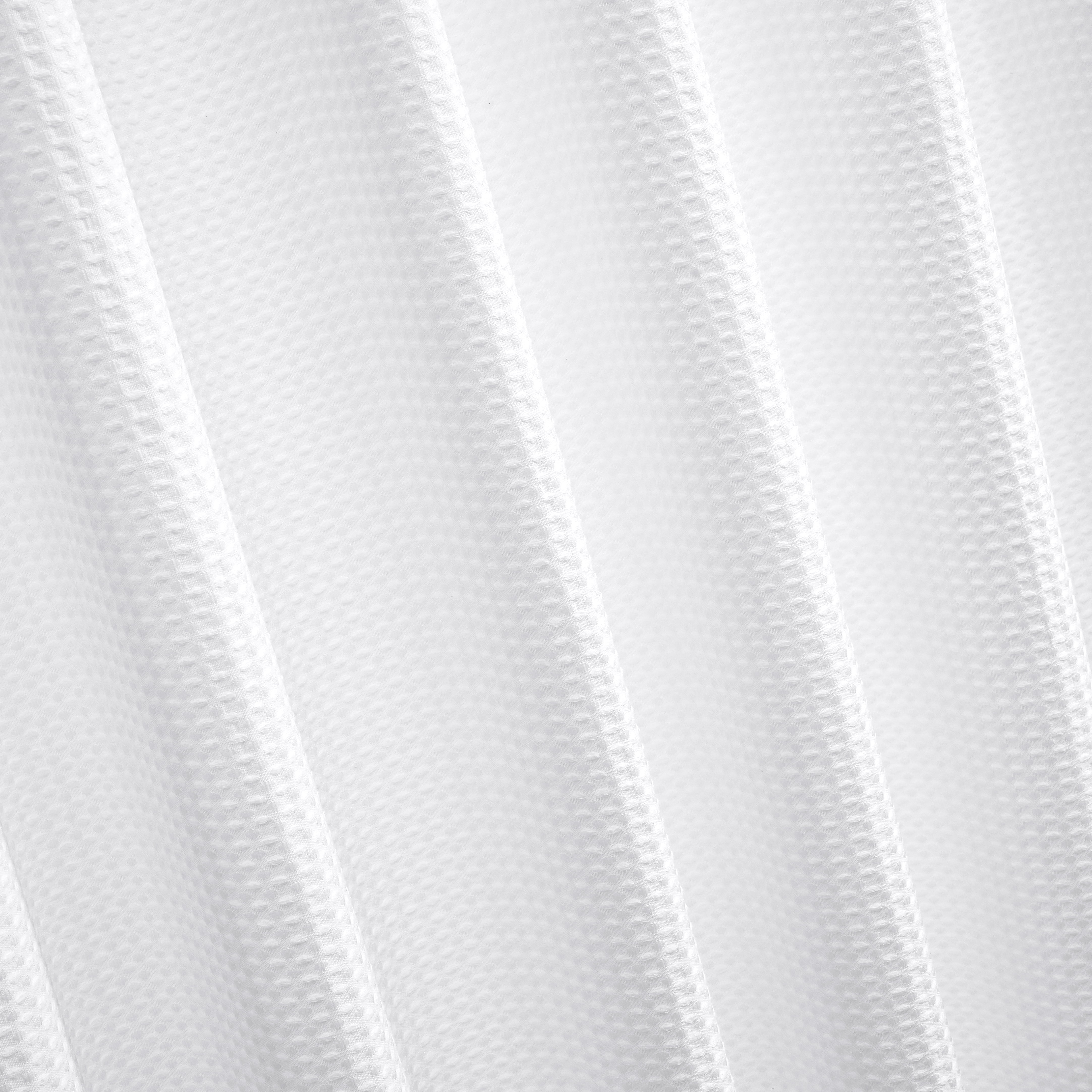 Better Homes & Gardens Solid Waffle 72" x 72" Fabric Shower Curtain, White