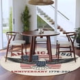 thumbnail image 4 of USA 250th Anniversary Round Living Room Rugs 8 ft, Patriotic Bald Eagle Independence Day Washable Large Area Rug with Non-Slip Sturdy Edge Binding Round Carpet for Dining Room Kitchen Office, 4 of 9