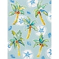 thumbnail image 2 of Loreth, Lanie 15x18 White Modern Wood Framed Museum Art Print Titled - Palm Trees and Sand Dollars, 2 of 4