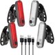 thumbnail image 1 of Paquete de 4 luces traseras LED para bicicleta, ultrabrillantes, para casco de ciclismo, advertencia de seguridad, luz estroboscópica., 1 of 1