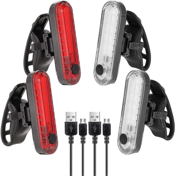Paquete de 4 luces traseras LED para bicicleta, ultrabrillantes, para casco de ciclismo, advertencia de seguridad, luz estroboscópica.