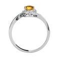 thumbnail image 4 of Mauli Jewels Engagement Rings for Women 1.00 Carat Oval Shape Citrine & Round White Diamond Gemstone Ring Prong-Setting 14K White Gold, 4 of 4