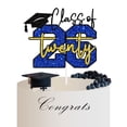 thumbnail image 1 of Decoración para tartas Goilpanitdia, clase 2026, graduación, azul/dorado, 1 of 7