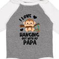 thumbnail image 4 of Inktastic Monkey I Love Hanging out with My Papa Boys or Girls Long Sleeve Baby Bodysuit, 4 of 5