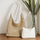 thumbnail image 5 of Bolso Hobo Hombro Tejido Mano Paja para Mujer Con PU, 5 of 9