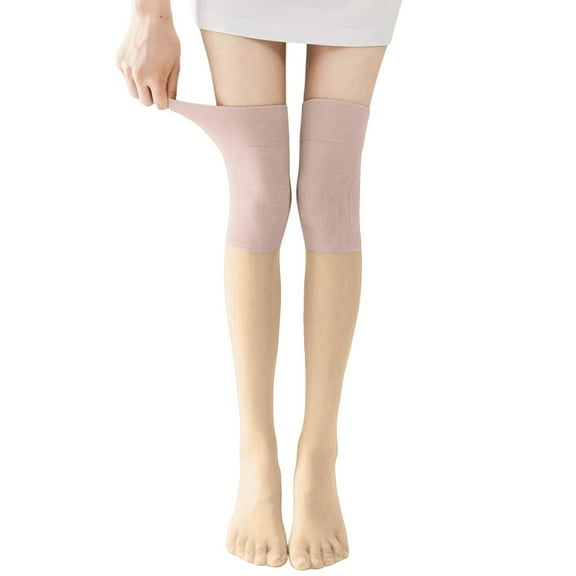 MZXELPRJD No Show Socks Womens Fashion Soft Solid Splice Socks Knee High Stockings Summer Socks Silk Stockings, Womens Socks Size 9-11 Pink