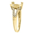 thumbnail image 3 of 14K Yellow Gold Diamond Natural Morganite Engagement Ring Oval 10x8mm, size 5, 3 of 4