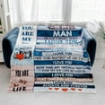 thumbnail image 3 of Anniversary Father''s Day Birthday Gifts for Husband from Wife, You are My Life Wedding Valentine''s Blankets Gifts to My Husband, Fleece Blankets Soft Bedding Sofa, 3 of 6
