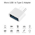 thumbnail image 3 of Matsuzay Adaptador Micro USB portátil USB 2,0 Micro convertidor tipo C adaptadores cabeza de conversión USB adaptador OTG profesional para teléfono Teléfono y Comunicación Blanco, 3 of 6