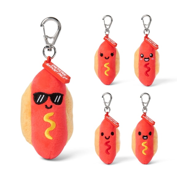 Emotional Support Pals Hot Dog Plush Keychain Bag Charm