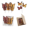 thumbnail image 3 of Paquete de 12 estacas con forma de mariposa para decoración, color naranja, 3 of 8