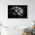 thumbnail image 2 of IDEA4WALL Framed Canvas Art Wall Decor White Tiger Animals Wildlife Photography Realism Modern Closeup Dramatic Black and White for Dorm Home Office - 16"x24", 2 of 4