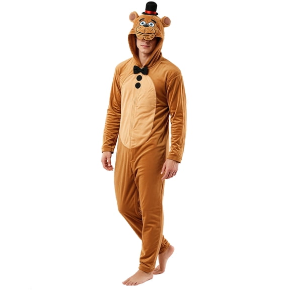 Five Nights At Freddy's Union Suit Men's Freddy Hooded One Piece Pajama
