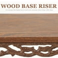 thumbnail image 3 of Mosng Wood Base Vase Stand Craft Display Base Vintage Style Wooden Planter Riser, 3 of 6