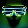 thumbnail image 3 of Yeacher LED Glasses 15 Colors Optional Light Up El Wire Neon Rave Glasses Twinkle Glowing, 3 of 7