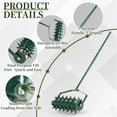 thumbnail image 7 of Zimtown 18" Galvanized Lawn Aerator, Double Spikes Fillable Drum Rubber Grip for S/M Lawns, Green, 7 of 7